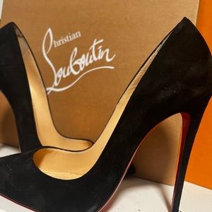Very gently worn Christian Louboutin So Kate suede shoes